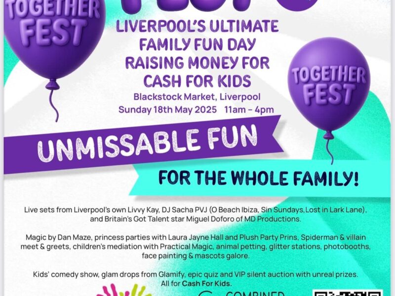 Sunday 18th May, from 11am to 4pm is set for TogetherFest and a day of Fun, Music and Fundraising at Blackstock Market