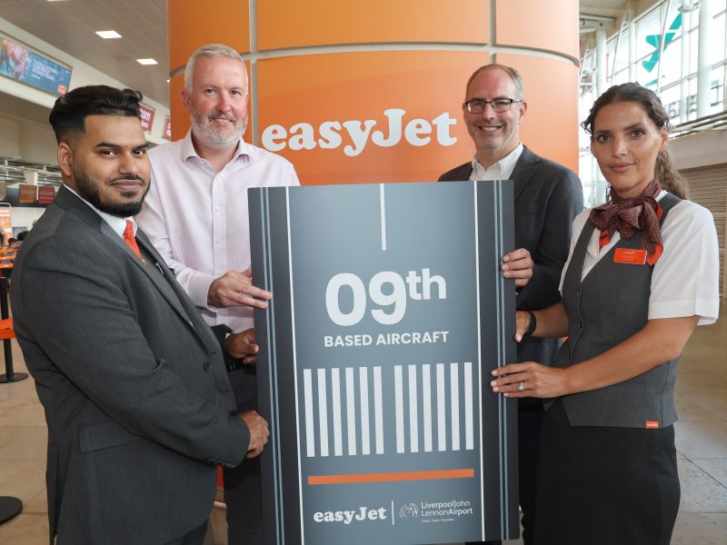 easyJet’s 9th based aircraft arrives in Liverpool as new routes to Seville and Naples take off